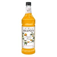 Passion Fruit Syrup, Sweet Tropical Flavors, Great for Teas, Sodas, & Cocktails, Natural Flavors, No Artificial Sweeteners or Ingredients, Gluten-Free, Vegan, Non-GMO, Clean Label (1 Liter)