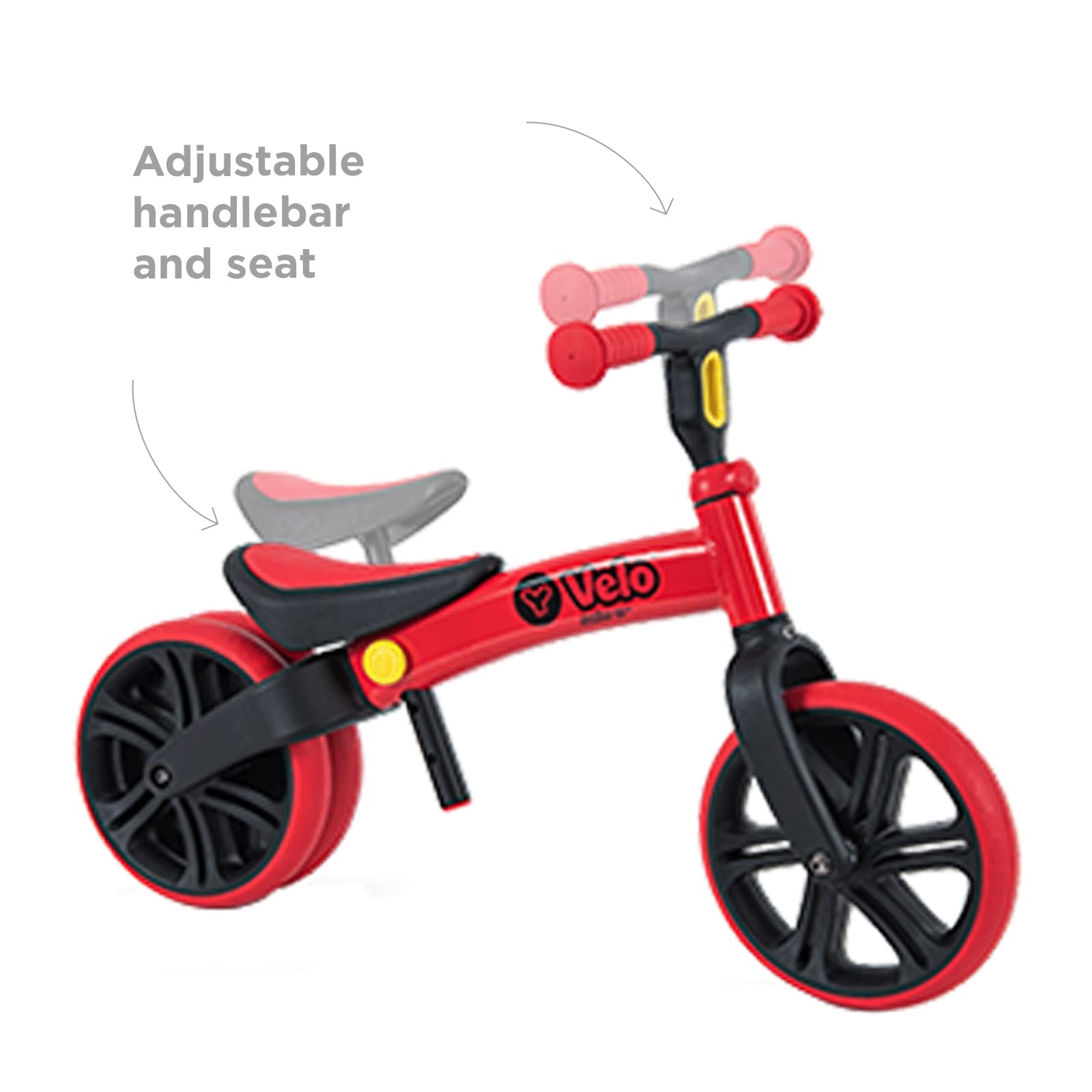 Yvolution Y Velo Junior Toddler Balance Bike 9 Inch Wheel No-Pedal Training Bicycle for Kids Boys Girls Age 18 Months to 2,3,4 Years