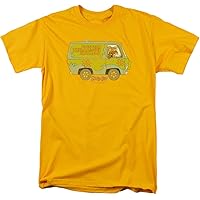 Trevco Scooby Doo The Mystery Machine Mens Short Sleeve Shirt (Gold, Small)