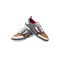 Barabas Men's Low Top Laced-Up Premium PU Leather Sneakers 4SK10