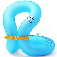 Floaties Swim Vest for Child, Portable Inflatable Pool Floats Swimming Ring with Adjustable Safety Buckle, Safety Swim Arm Bands with Double Surround Air Bag, Durable Float Tube for Kids/Adult