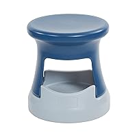 ECR4Kids Storage Wobble Stool, 15in Seat Height, Active Seating, Navy/Light Grey