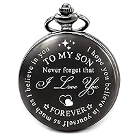 Men Gifts for Valentines Day Birthday Graduation Fathers Day Christmas Stockings Personalized Pocket Watch for Him
