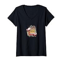 Womens Book Reading Funny Bookworm V-Neck T-Shirt