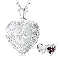 SOULMEET Sterling Silver Locket Necklace That Holds Pictures Photo Keep Someone Near to You Custom Lockets Jewelry Personalized Letters Engraving