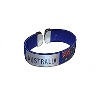 Australia Blue Country Flag THICK C' Bracelet Wristband FOR ADULTS & TEENS...New