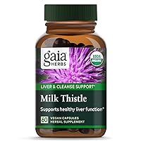 Milk Thistle - Liver Supplement & Cleanse Support for Maintaining Healthy Liver Function* - 60 Vegan Capsules (20-Day Supply)