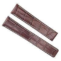 Ewatchparts 18MM LEATHER BAND STRAP COMPATIBLE WITH CARTIER TANK DEPLOYMENT CLASP 18/16MM BROWN WS #1C