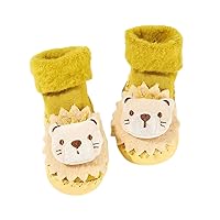 Boys 9 Shoe Warm Winter Baby Socks Cartoon Coral Velvet Warm Socks Non Slip Cute Plush Ear Toddler Athletic Sandals Boys