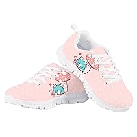 Boy Girl Fashion Sneakers Ultralight Running Shoe Sport Athletic Walking Shoe for Little Big Kids White Sole