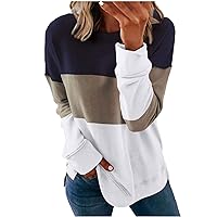 Shirts For Women Dressy Long Sleeve Crewneck Tops Vintage Geometric Print Casual Pullover Tops Trendy Sweatshirt