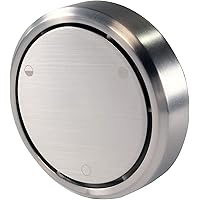 Westbrass A493CHM-07 Universal Patented Deep Soak Round Replacement 2-Hole Bathtub Overflow Cover for Full and Over-Filled Closure, Satin Nickel