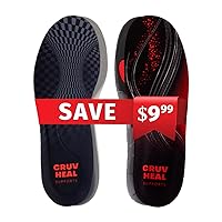 Cruvheal 220+lbs Strong Arch Support Insoles and Work Orthotic Insoles