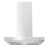 Wall Mount Range Hood 30 Inch 900CFM Vent Hood T Shape with Stainless Steel Stove Hood Split Type Permanent Grease Baffle Filter, Chimney Style Kitchen Exhaust Fan, Ductless Convertible