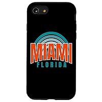 iPhone SE (2020) / 7 / 8 Cool & Classic Miami Orange & Blue Miami FL Retro Tailgate Case