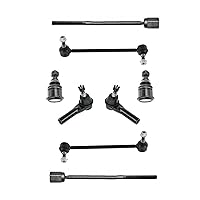PartsW - 8 Pc Suspension Kit for Ford Taurus 2007 / Taurus 1996-2006 / Mercury Sable 1996-2005 Inner & Outer Tie Rod Ends Lower Ball Joints and Sway Bar End Links