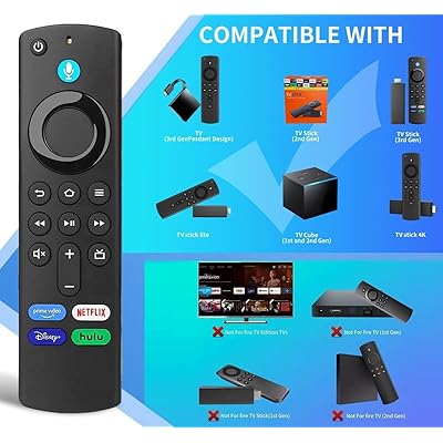 Voice Remote Control Replacement Stick 3rd Gen TV L5B83G with Cover  Silicone Case, fit for TV Lite, TV Stick 4K Max/Bundle (2nd Gen and Later),  Cube