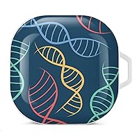 Colorful Scientific DNA Pattern Printed Bluetooth Case Cover Hard PC Headset Protective Shell for Samsung Headset