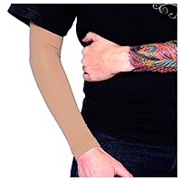 Ink Armor Premium Full Arm Tattoo Cover Up Sleeve - No Slip Gripper - U.S. Made - Suntan - XL2X (one sleeve)