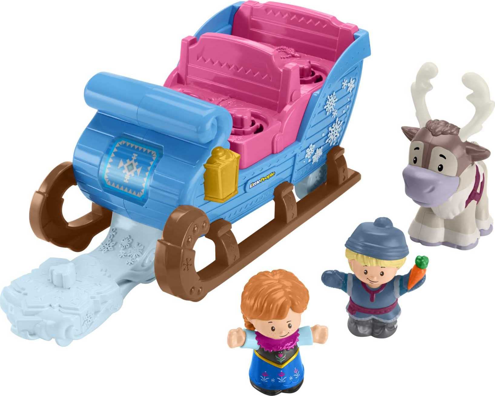 Fisher-Price Disney GGV30 Frozen Kristoff's Sleigh by Little People, Multi Color