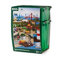 BRIO World 33766 Deluxe Railway Set - Ultimate Wooden Train Adventure for Kids Aged 3 and Up | Interactive and Educational | Compatible with All Railway Toys | Certified Sustainable Toy
