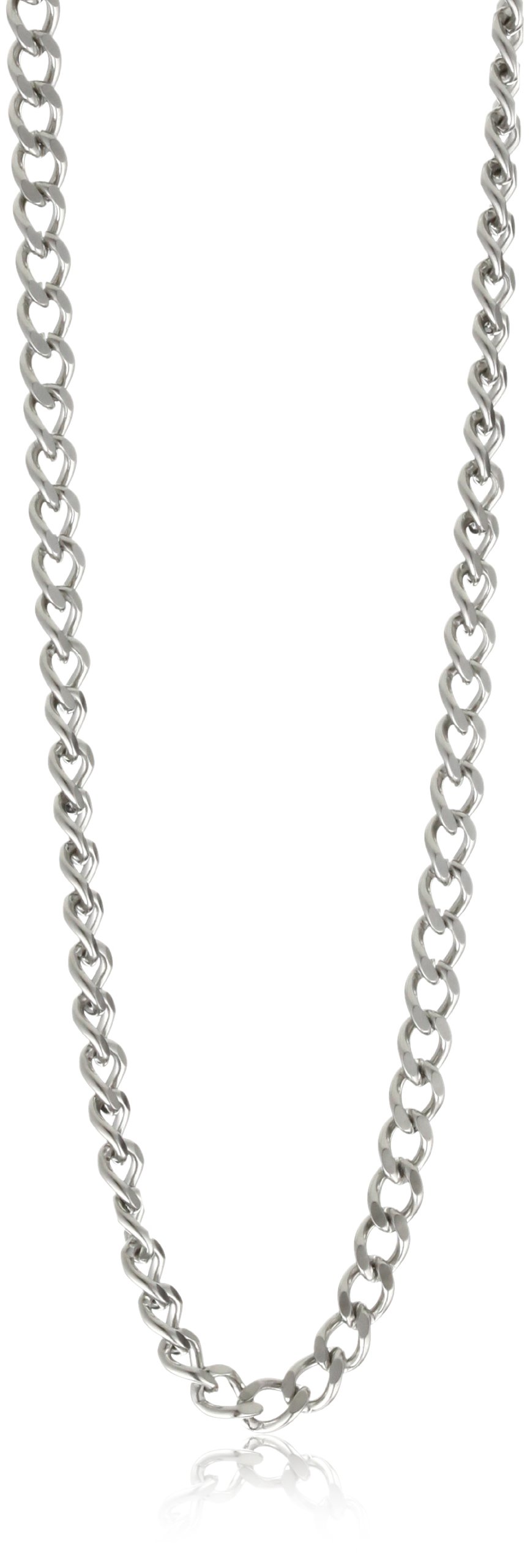 Charles-Hubert, Paris 3911-W Stainless Steel Pocket Watch Chain