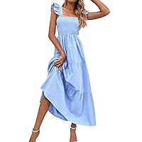 Beach Dresses for Women, Women's Vacation New Suspended Cake Skirt Sundresses 2024 Casual Summer, S XL