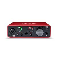 Scarlett Solo 3rd Gen USB Audio Interface for Guitarists, Vocalists, Podcasters or Producers to record and playback studio quality sound
