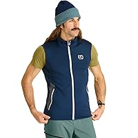 Ortovox Men’s Fleece Vest, High-Performance Merino Wool Full Zip Up for, Freeride, Skiing, Mountaineering & Ski Tours