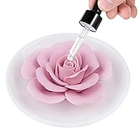 Passive Flower Diffuser with Tray Non-Electric Porcelain Essential Oil Aromatherapy Diffusers Essential Oil Diffuser Ceramic Diffuser for Car Small Room Desk Bathroom Decor
