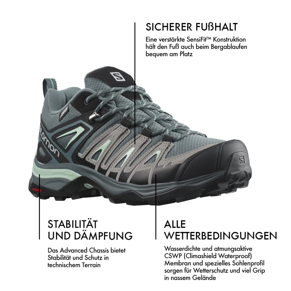 Salomon Women's X Ultra Pioneer Aero Hiking Shoes Trail Running