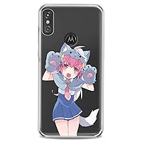 TPU Case Compatible with Motorola G9 G8 Plus G7 E20 P40 Z4 Edge 20 G22 Stylus Meow Soft Cute Lady Trend Funny Slim fit Pussycat Clear Cat Print Anime Design Flexible Silicone Teen Kawaii Kid