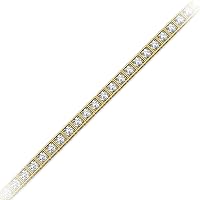 Natural Diamond Milgrain Work Tennis Bracelet 1.62 ctw 14K Yellow Gold