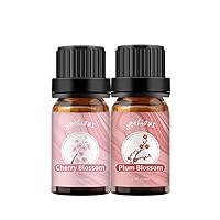 yethious Cherry Blossom Essential Oil Bundle with Plum Blossom Essential Oil for Diffuser 10ML Plum Blossom Essential Oils Organic Gift Plum Blossom Fragrance Oil for Soap, Cand