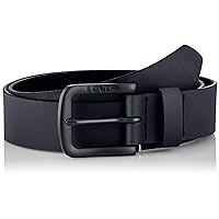 Men's Seine Leather Belt, Black