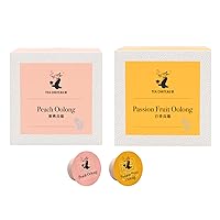 TEA CHÂTEAU Summer Top Selling Tea 2 Flavour Variety Pack, Peach Oolong and Passion Fruit Oolong, Compatible with Nescafe DG Machines (20 Capsules)