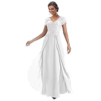 Plus Size Mother of The Bride Dresses for Wedding White Formal Gown Ruffle Mother of The Groom Dress Size 18W