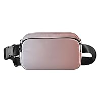Pink Gradient Fanny Pack for Women Men Belt Bag Crossbody Waist Pouch Waterproof Everywhere Purse Fashion Sling Bag for Running Hiking Workout Walking Travel