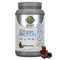 Organic Vegan Sport Protein Powder, Chocolate - Probiotics, BCAAs, 30g Plant Protein for Premium Post Workout Recovery, NSF Certified, Keto, Gluten & Dairy Free, Non GMO, 19 Servings