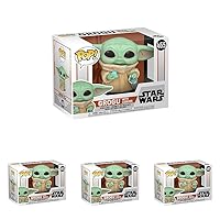 Funko POP! Star Wars: The Mandalorian - Grogu (The Child, Baby Yoda) with Cookie - Collectible Vinyl Figure - Gift Idea - Official Merchandise - for Kids & Adults - TV Fans (Pack of 4)