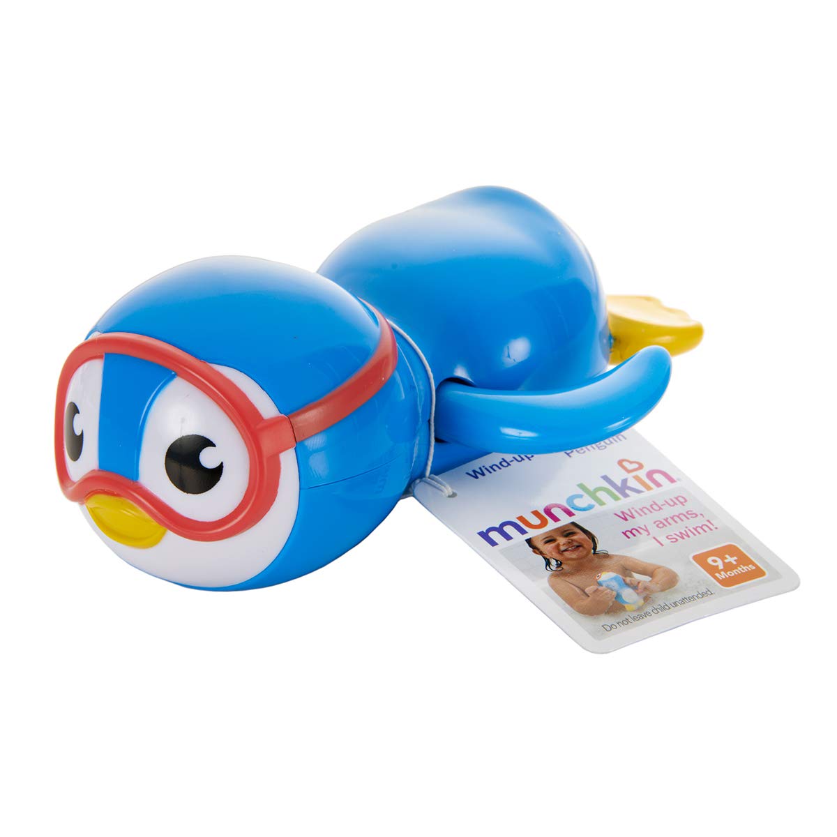 Munchkin® Wind Up Swimming Penguin Baby and Toddler Bath Toy, Blue