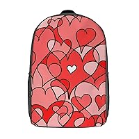 Abstract Love Heart Background Laptop Backpack for Men Women 17 Inch Travel Computer Bag Fashion Daypack
