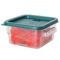LID ONLY: Met Lux Food Storage Container Lid, 1 Square Marinating Container Lid - Fits 2 & 4 Quart Containers, With Date Indicator, Green Plastic Lid, Containers Sold Separately