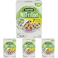 Planters NUT-RITION MEN'S HEALTH Recommended Nut Mix with Peanuts, Almonds, Pistachios Sea Salt, 7 ct of 1.25 oz Packs (Pack of 4)