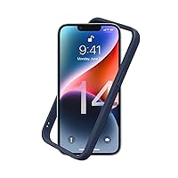 RhinoShield Bumper Case Compatible with [iPhone 14] | CrashGuard NX - Shock Absorbent Slim Design Protective Cover 3.5M / 11ft Drop Protection - Navy Blue