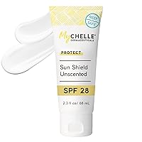 Sun Shield SPF 28 Unscented (2.3 Fl Oz) - Soothing Reef Safe Sunscreen with Vitamin E and Aloe - Travel Size Zinc Sunscreen for Face and Body