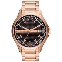A|X Armani Exchange Men's Watch with Three-Hand Analog Display and Date Window, Watch for Men with Stainless Steel or Leather Band