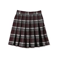 French Toast Big Girls' Plaid Skirt (Sizes 7-18) - Burgundy/Gray/White *Plaid