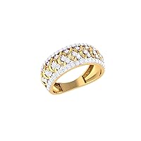 Jewels 14K Gold 0.65 Carat (H-I Color,SI2-I1 Clarity) Lab Created Diamond Band Ring