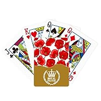 Red Flowers Corn Bespread Royal Flush Poker Playing Card Game
